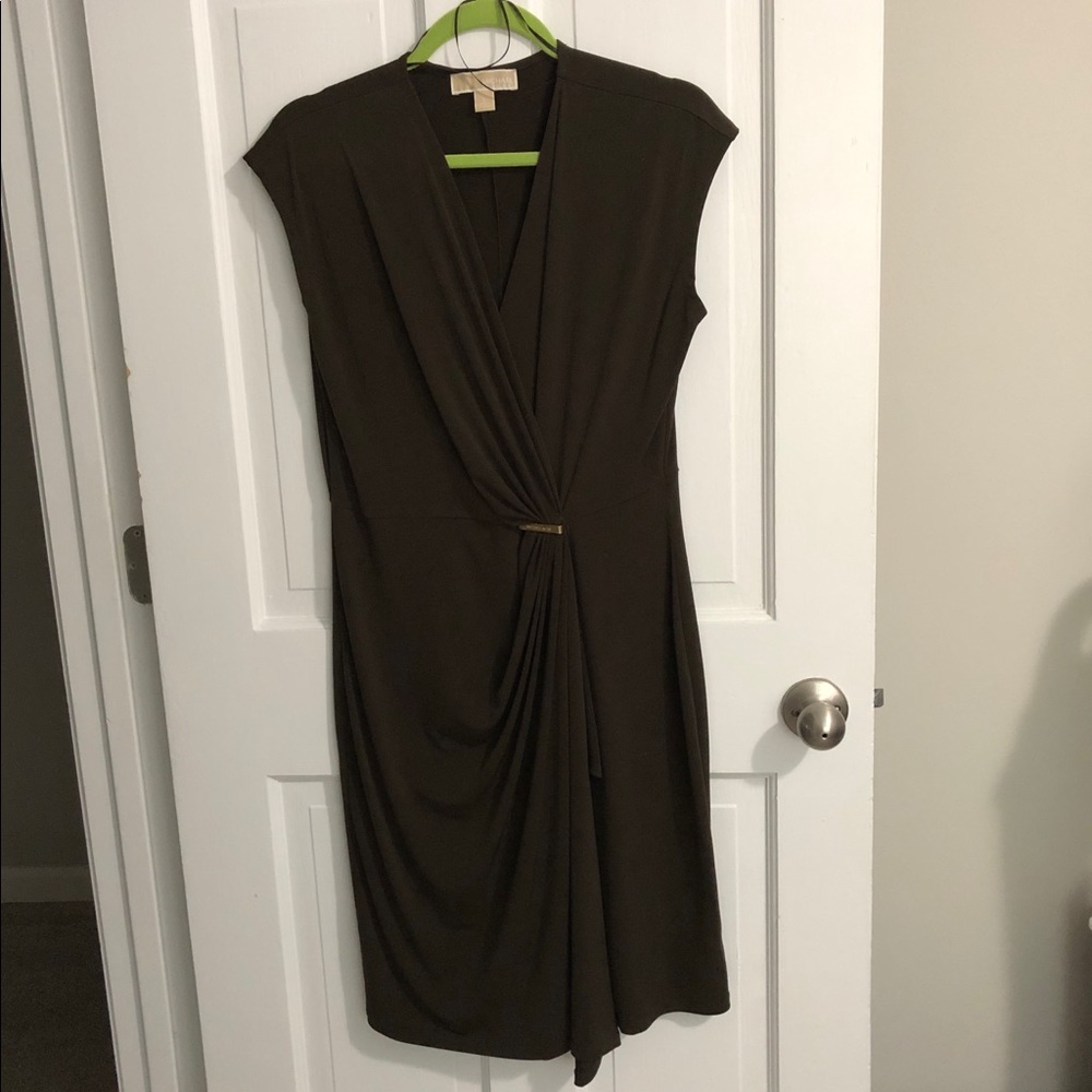 Michael Kors cap sleeve wrap style dress